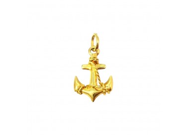 CIONDOLO ANCORA IN ORO GIALLO 18 KT + COLLANA OMAGGIO