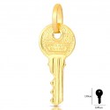 CIONDOLO CHIAVE APRE IL TUO CUORE IN ORO GIALLO 18 KT + COLLANA IN OMAGGIO
