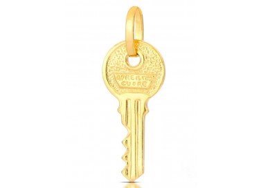 CIONDOLO CHIAVE APRE IL TUO CUORE IN ORO GIALLO 18 KT + COLLANA IN OMAGGIO