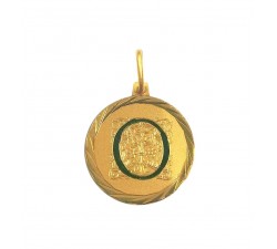 CIONDOLO PENDENTE LETTERA INIZIALE O IN ORO GIALLO 18 KT + COLLANA IN OMAGGIO