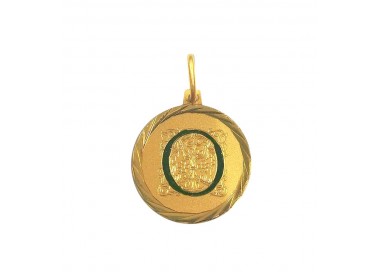 CIONDOLO PENDENTE LETTERA INIZIALE O IN ORO GIALLO 18 KT + COLLANA IN OMAGGIO