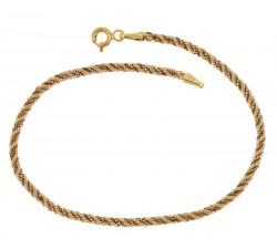 COLLANA SAN PIO IN ORO GIALLO E BIANCO 18 KT + COLLANA LACCIO IN OMAGGIO