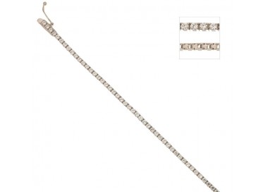 BRACCIALE TENNIS IN ORO BIANCO 18KT CON ZIRCONI BIANCHI