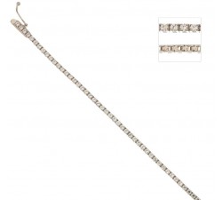 BRACCIALE TENNIS IN ORO BIANCO 18KT CON ZIRCONI BIANCHI