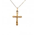 COLLANA IN ORO GIALLO 18KT CON CROCIFISSO
