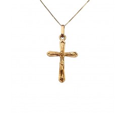 COLLANA IN ORO GIALLO 18KT CON CROCIFISSO