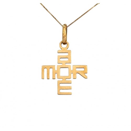 COLLANA VENEZIANA IN ORO GIALLO 18 KT CON CROCE