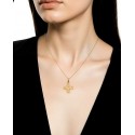 COLLANA VENEZIANA IN ORO GIALLO 18 KT CON CROCE