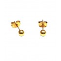 Orecchini sfera in oro giallo 18 kt