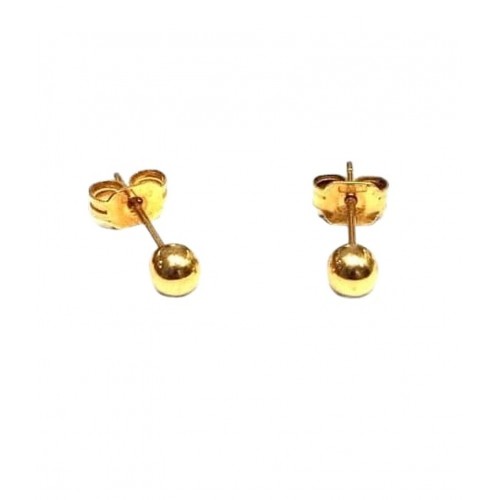 Orecchini sfera in oro giallo 18 kt