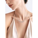 COLLANA DA DONNA CON STELLE IN ORO BIANCO 18 KT