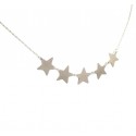 COLLANA DA DONNA CON STELLE IN ORO BIANCO 18 KT