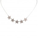 COLLANA DA DONNA CON STELLE IN ORO BIANCO 18 KT