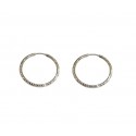 ORECCHINI CERCHI IN ORO BIANCO 18 KT LUCIDO
