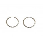 ORECCHINI CERCHI TUBOLARI IN ORO BIANCO 18 KT