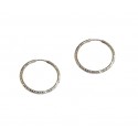 ORECCHINI CERCHI TUBOLARI IN ORO BIANCO 18 KT 