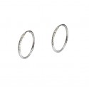 ORECCHINI CERCHI TUBOLARI IN ORO BIANCO 18 KT 