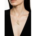 COLLANA DA DONNA CON STELLA IN ORO GIALLO E BIANCO 18 KT