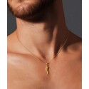 COLLANA CON CORNO ORO GIALLO 18 KT