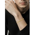 BRACCIALE UOMO CATENA INTRECCIO TUBOLARE IN GIALLO 18 KT