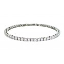 BRACCIALE TENNIS UNISEX IN ARGENTO RODIATO ORO BIANCO CON ZIRCONI