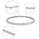 BRACCIALE TENNIS UOMO IN ACCIAIO ZIRCONI BIANCHI TAGLIO BRILLANTE