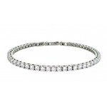 BRACCIALE TENNIS UNISEX IN ARGENTO RODIATO ORO BIANCO CON ZIRCONI