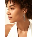 ORECCHINI PENDENTI CATENA IN ORO BIANCO 18 KT