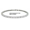 BRACCIALE TENNIS UOMO IN ACCIAIO ZIRCONI BIANCHI TAGLIO BRILLANTE
