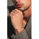 BRACCIALE UOMO CATENA PIASTRINE IN ORO GIALLO 18 KT