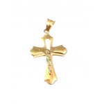CIONDOLO CROCIFISSO IN ORO GIALLO E BIANCO 18KT 
