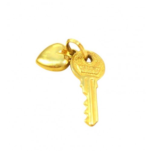 18 KT OR JAUNE COLLIER PENDENTIF TOUJOURS HOMMAGE