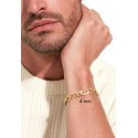BRACCIALE UOMO CATENA 3 PIU 1 IN ORO GIALLO 18 KT