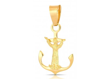 CIONDOLO CRISTO DEGLI ABISSI IN ORO GIALLO 18 KT+COLLANA OMAGGIO