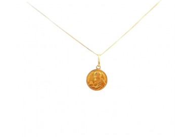COLLANA IN ORO GIALLO 18 KT CON CIONDOLO PADRE PIO 