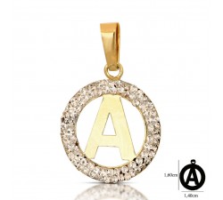 CIONDOLO LETTERA G CORSIVO IN ORO GIALLO 18 KT + COLLANA LACCIO IN OMAGGIO