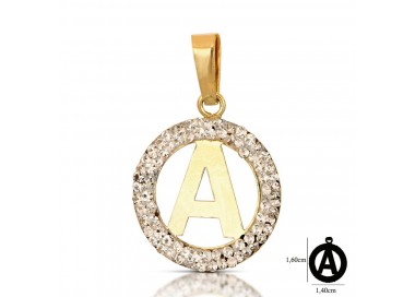 CIONDOLO LETTERA G CORSIVO IN ORO GIALLO 18 KT + COLLANA LACCIO IN OMAGGIO