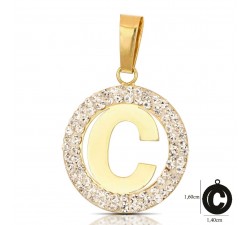 CIONDOLO LETTERA G CORSIVO IN ORO GIALLO 18 KT + COLLANA LACCIO IN OMAGGIO