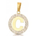 CIONDOLO LETTERA G CORSIVO IN ORO GIALLO 18 KT + COLLANA LACCIO IN OMAGGIO