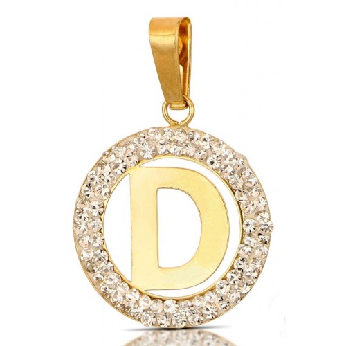 CIONDOLO LETTERA G CORSIVO IN ORO GIALLO 18 KT + COLLANA LACCIO IN OMAGGIO