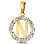 CIONDOLO LETTERA G CORSIVO IN ORO GIALLO 18 KT + COLLANA LACCIO IN OMAGGIO