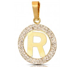 CIONDOLO LETTERA G CORSIVO IN ORO GIALLO 18 KT + COLLANA LACCIO IN OMAGGIO