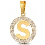 CIONDOLO LETTERA G CORSIVO IN ORO GIALLO 18 KT + COLLANA LACCIO IN OMAGGIO