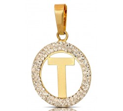 CIONDOLO LETTERA G CORSIVO IN ORO GIALLO 18 KT + COLLANA LACCIO IN OMAGGIO