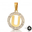 CIONDOLO LETTERA G CORSIVO IN ORO GIALLO 18 KT + COLLANA LACCIO IN OMAGGIO