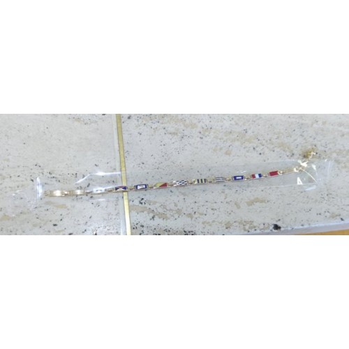 BRACCIALE UOMO BANDIERE NAUTICHE IN ORO GIALLO 18 KT
