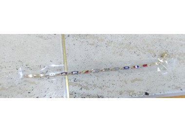 BRACCIALE UOMO BANDIERE NAUTICHE IN ORO GIALLO 18 KT