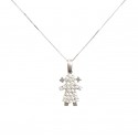 COLLANA DA DONNA BEBE FEMMINUCCIA IN ORO BIANCO 18 KT CON ZIRCONI