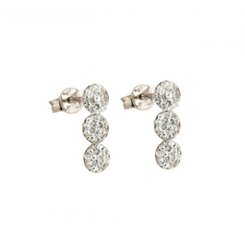 ORECCHINI IN ORO BIANCO 18 KT CON ZIRCONI