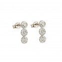 ORECCHINI IN ORO BIANCO 18 KT CON ZIRCONI